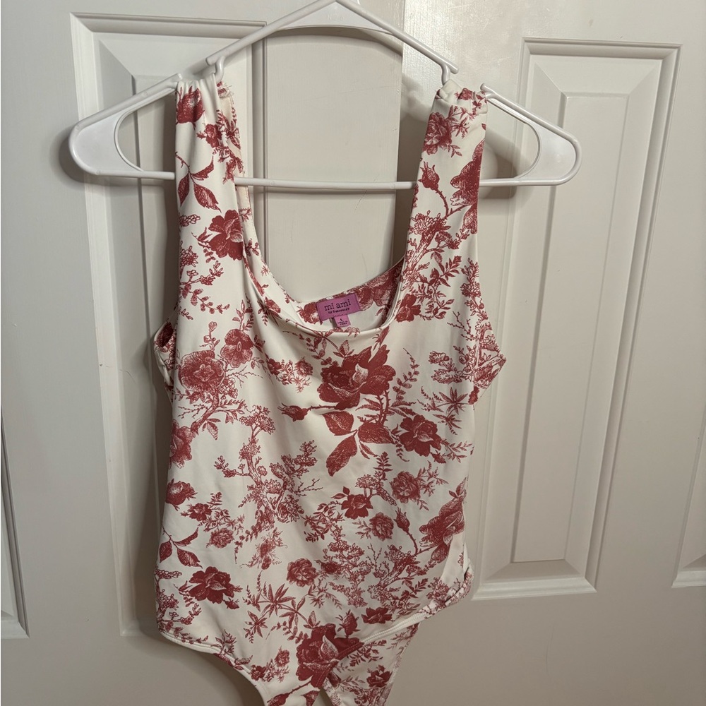Miami Red and White Floral Top